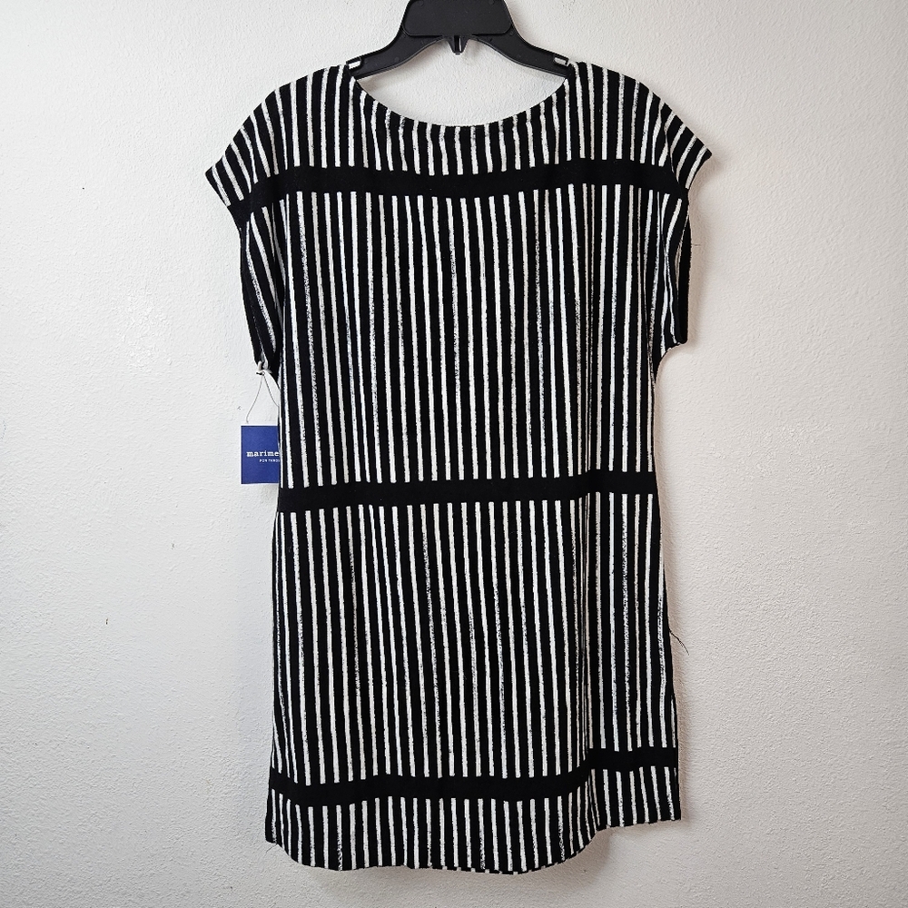 Marimekko Black & White Striped Swim Coverup - Picture 5 of 7